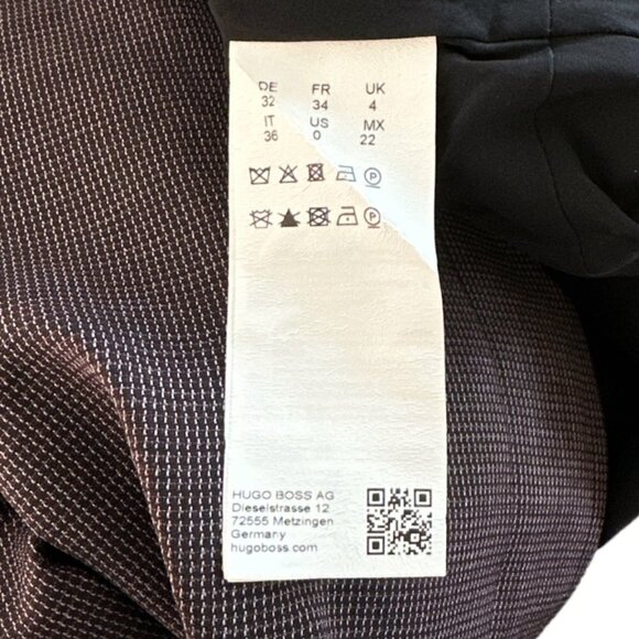 Hugo Boss Jokile Grenadine Fantasy Microcheck Collarless Blazer Jacket NWT New 0 - Picture 6 of 8